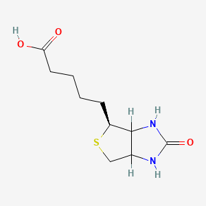 molecular formula C₁₀H₁₂D₄N₂O₃S B1140716 5-[(4S)-2-oxo-1,3,3a,4,6,6a-hexahydrothieno[3,4-d]imidazol-4-yl]pentanoic acid CAS No. 1217850-77-5