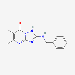 molecular formula C14H15N5O B11407165 2-(benzylamino)-5,6-dimethyl[1,2,4]triazolo[1,5-a]pyrimidin-7(4H)-one 