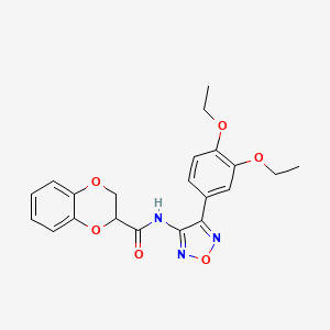 N-[4-(3,4-diethoxyphenyl)-1,2,5-oxadiazol-3-yl]-2,3-dihydro-1,4-benzodioxine-2-carboxamide