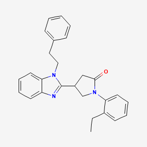 1-(2-ethylphenyl)-4-[1-(2-phenylethyl)-1H-benzimidazol-2-yl]pyrrolidin-2-one