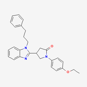 1-(4-ethoxyphenyl)-4-[1-(3-phenylpropyl)-1H-benzimidazol-2-yl]pyrrolidin-2-one