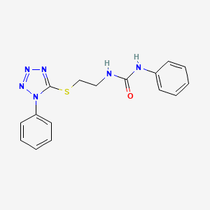 1-phenyl-3-{2-[(1-phenyl-1H-tetrazol-5-yl)sulfanyl]ethyl}urea