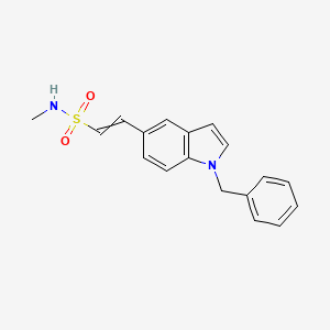 molecular formula C₁₈H₁₈N₂O₂S B1140720 2-(1-Benzylindol-5-YL)-N-methylethenesulfonamide CAS No. 894351-84-9