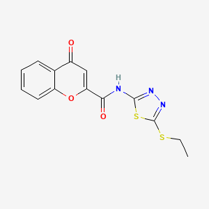 N-[5-(ethylsulfanyl)-1,3,4-thiadiazol-2-yl]-4-oxo-4H-chromene-2-carboxamide