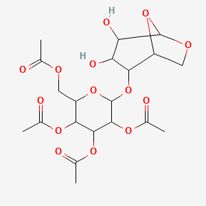 molecular formula C₂₀H₂₈O₁₄ B1140722 1,6-脱水-4-O-(2,3,4,6-四-O-乙酰基-α-D-甘露糖基)-β-D-甘露糖吡喃糖 CAS No. 67650-35-5