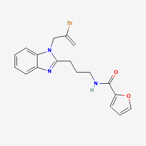 molecular formula C18H18BrN3O2 B11407225 N-{3-[1-(2-bromoprop-2-en-1-yl)-1H-benzimidazol-2-yl]propyl}furan-2-carboxamide 