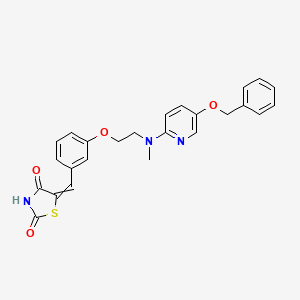 molecular formula C₂₅H₂₃N₃O₄S B1140726 5-{4-[2-[(5-苄氧基吡啶-2-基)甲氨基]乙氧基]苄叉基}噻唑烷-2,4-二酮 CAS No. 1076199-05-7