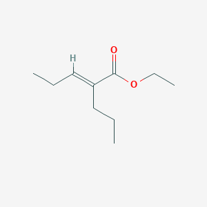 molecular formula C₁₀H₁₈O₂ B1140730 (E/Z)-2-Propyl-2-pentenoic Acid Ethyl Ester CAS No. 90124-74-6
