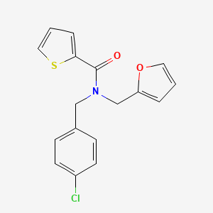 N-(4-chlorobenzyl)-N-(furan-2-ylmethyl)thiophene-2-carboxamide