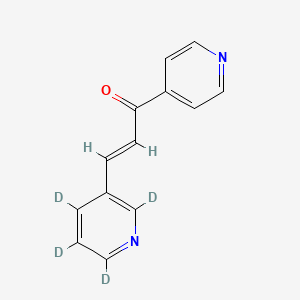 molecular formula C₁₃H₆D₄N₂O B1140733 3-(3-Pyridinyl)-1-(4-pyridinyl)-2-propene-1-one-d4 CAS No. 1185239-44-4