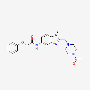 N-{2-[(4-acetylpiperazin-1-yl)methyl]-1-methyl-1H-benzimidazol-5-yl}-2-phenoxyacetamide