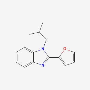 molecular formula C15H16N2O B11407343 2-(furan-2-yl)-1-(2-methylpropyl)-1H-1,3-benzodiazole 