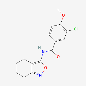 molecular formula C15H15ClN2O3 B11407359 3-chloro-4-methoxy-N-(4,5,6,7-tetrahydro-2,1-benzoxazol-3-yl)benzamide 