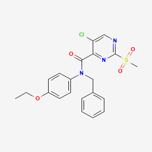 molecular formula C21H20ClN3O4S B11407366 N-benzyl-5-chloro-N-(4-ethoxyphenyl)-2-(methylsulfonyl)pyrimidine-4-carboxamide 