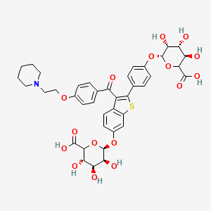 molecular formula C₄₀H₄₃NO₁₆S B1140737 雷洛昔芬 6,4'-双-β-D-葡萄糖醛酸苷 CAS No. 182507-20-6