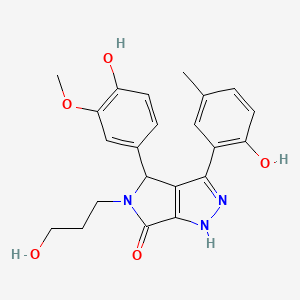 4-(4-hydroxy-3-methoxyphenyl)-3-(2-hydroxy-5-methylphenyl)-5-(3-hydroxypropyl)-4,5-dihydropyrrolo[3,4-c]pyrazol-6(1H)-one