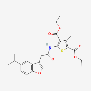 Diethyl 3-methyl-5-({[5-(propan-2-yl)-1-benzofuran-3-yl]acetyl}amino)thiophene-2,4-dicarboxylate