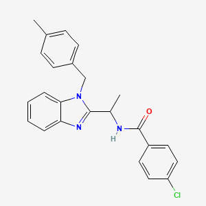 4-chloro-N-{1-[1-(4-methylbenzyl)-1H-benzimidazol-2-yl]ethyl}benzamide