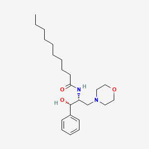 B1140745 D,L-Erythro-1-phenyl-2-decanoylamino-3-morpholino-1-propanol hcl CAS No. 109760-77-2