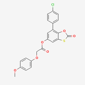 7-(4-Chlorophenyl)-2-oxo-1,3-benzoxathiol-5-yl (4-methoxyphenoxy)acetate