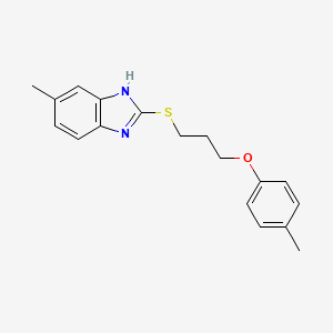 5-methyl-2-{[3-(4-methylphenoxy)propyl]sulfanyl}-1H-benzimidazole