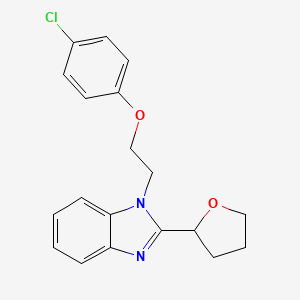 4-Chloro-1-[2-(2-oxolan-2-ylbenzimidazolyl)ethoxy]benzene