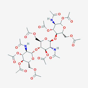 molecular formula C₄₀H₅₇N₃O₂₄ B1140753 壳三糖十一醋酸酯 CAS No. 53942-45-3