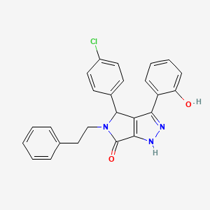 4-(4-chlorophenyl)-3-(2-hydroxyphenyl)-5-(2-phenylethyl)-4,5-dihydropyrrolo[3,4-c]pyrazol-6(2H)-one