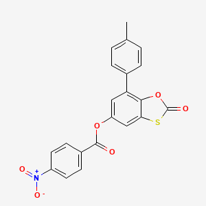 7-(4-Methylphenyl)-2-oxo-1,3-benzoxathiol-5-yl 4-nitrobenzoate