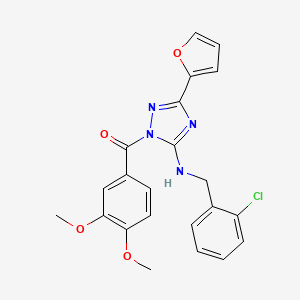 {5-[(2-chlorobenzyl)amino]-3-(furan-2-yl)-1H-1,2,4-triazol-1-yl}(3,4-dimethoxyphenyl)methanone