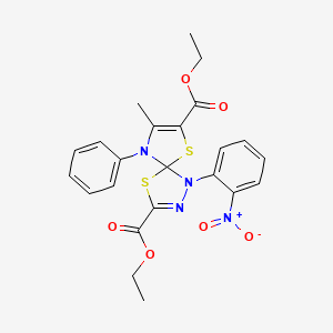 Diethyl 8-methyl-1-(2-nitrophenyl)-9-phenyl-4,6-dithia-1,2,9-triazaspiro[4.4]nona-2,7-diene-3,7-dicarboxylate