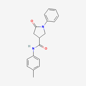 molecular formula C18H18N2O2 B11407573 N-(4-methylphenyl)-5-oxo-1-phenylpyrrolidine-3-carboxamide 