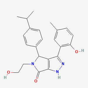 5-(2-hydroxyethyl)-3-(2-hydroxy-5-methylphenyl)-4-[4-(propan-2-yl)phenyl]-4,5-dihydropyrrolo[3,4-c]pyrazol-6(1H)-one