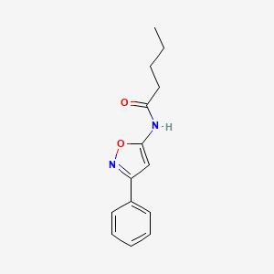 N-(3-phenyl-1,2-oxazol-5-yl)pentanamide