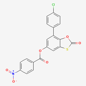 7-(4-Chlorophenyl)-2-oxo-1,3-benzoxathiol-5-yl 4-nitrobenzoate