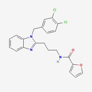 N-{3-[1-(3,4-dichlorobenzyl)-1H-benzimidazol-2-yl]propyl}furan-2-carboxamide