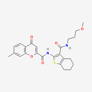 N-{3-[(3-methoxypropyl)carbamoyl]-4,5,6,7-tetrahydro-1-benzothiophen-2-yl}-7-methyl-4-oxo-4H-chromene-2-carboxamide