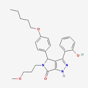 3-(2-hydroxyphenyl)-5-(3-methoxypropyl)-4-[4-(pentyloxy)phenyl]-4,5-dihydropyrrolo[3,4-c]pyrazol-6(1H)-one