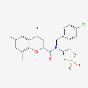 N-(4-chlorobenzyl)-N-(1,1-dioxidotetrahydrothiophen-3-yl)-6,8-dimethyl-4-oxo-4H-chromene-2-carboxamide