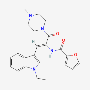 N-[(1Z)-1-(1-ethyl-1H-indol-3-yl)-3-(4-methylpiperazin-1-yl)-3-oxoprop-1-en-2-yl]furan-2-carboxamide