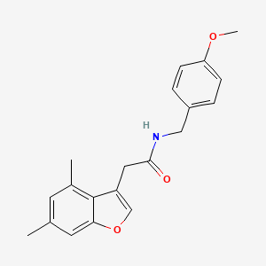 2-(4,6-dimethyl-1-benzofuran-3-yl)-N-(4-methoxybenzyl)acetamide