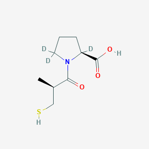 molecular formula C₉H₁₂D₃NO₃S B1140767 卡托普利-d3 CAS No. 1356383-38-4