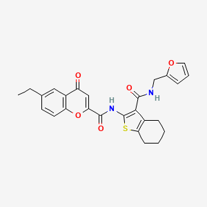 6-ethyl-N-{3-[(furan-2-ylmethyl)carbamoyl]-4,5,6,7-tetrahydro-1-benzothiophen-2-yl}-4-oxo-4H-chromene-2-carboxamide