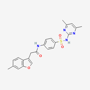 N-{4-[(4,6-dimethylpyrimidin-2-yl)sulfamoyl]phenyl}-2-(6-methyl-1-benzofuran-3-yl)acetamide