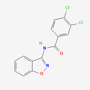 molecular formula C14H8Cl2N2O2 B11407709 N-(1,2-benzoxazol-3-yl)-3,4-dichlorobenzamide 