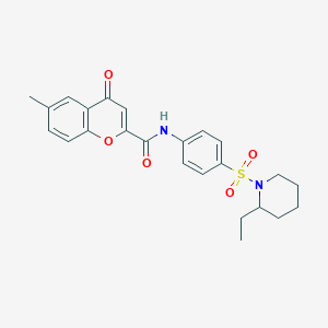 N-{4-[(2-ethylpiperidin-1-yl)sulfonyl]phenyl}-6-methyl-4-oxo-4H-chromene-2-carboxamide