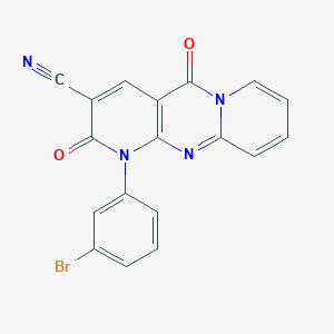 7-(3-bromophenyl)-2,6-dioxo-1,7,9-triazatricyclo[8.4.0.03,8]tetradeca-3(8),4,9,11,13-pentaene-5-carbonitrile