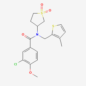 3-chloro-N-(1,1-dioxidotetrahydrothiophen-3-yl)-4-methoxy-N-[(3-methylthiophen-2-yl)methyl]benzamide