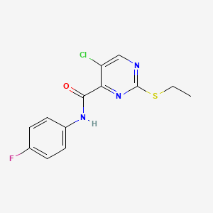 5-chloro-2-(ethylsulfanyl)-N-(4-fluorophenyl)pyrimidine-4-carboxamide