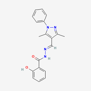 N'-[(E)-(3,5-dimethyl-1-phenyl-1H-pyrazol-4-yl)methylidene]-2-hydroxybenzohydrazide